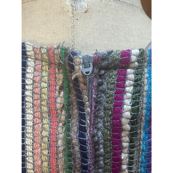 Country Set Womens Seersucker Dress Multicolor Cap Sleeve Striped V-Neck Size 10 - Picture 8 of 8